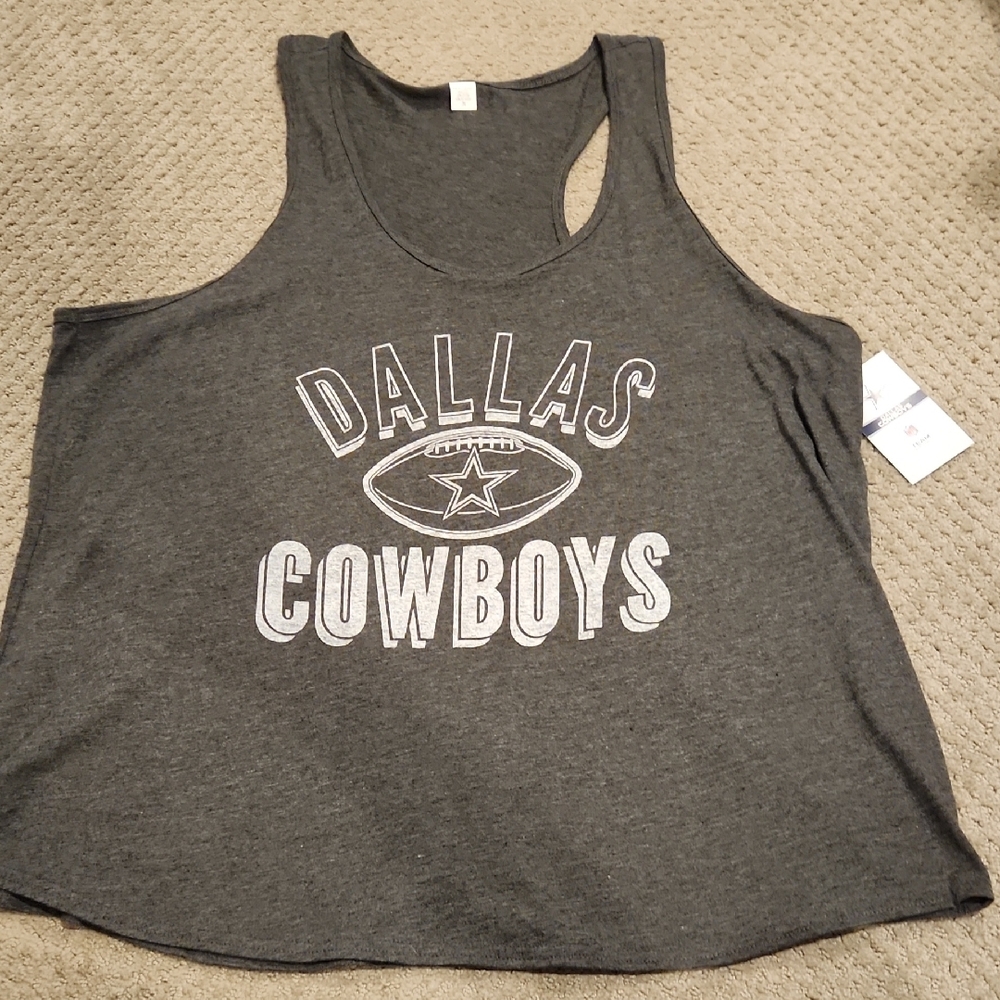 NEW Dallas Cowboys Gray Ladies Tank Top 2X NEW with Tags